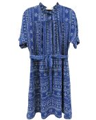 Robe Romy imprimée bleue